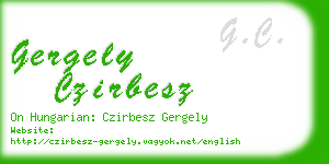 gergely czirbesz business card